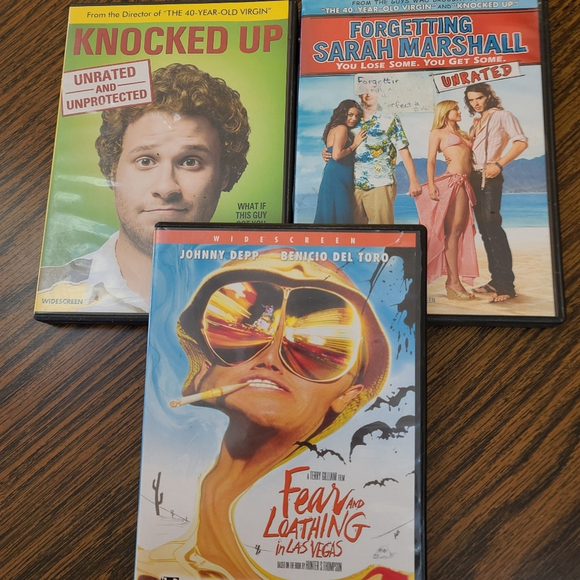 3 DVD Collection: Forgetting Sarah Marshall, Knocked Up, Fear and Loathing - Picture 2 of 5